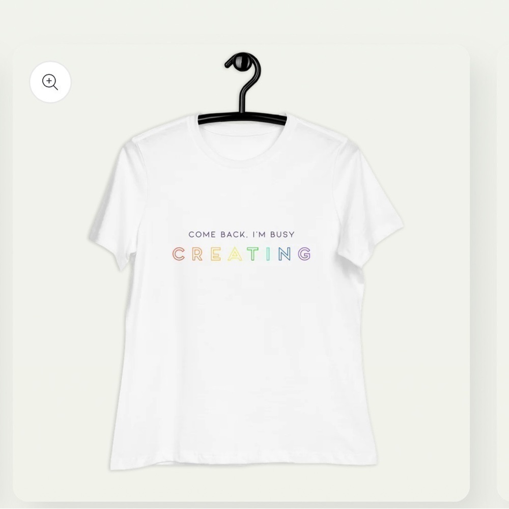 BRAND NEW Graphic Tee “Come back. I'm busy creating” size S/M